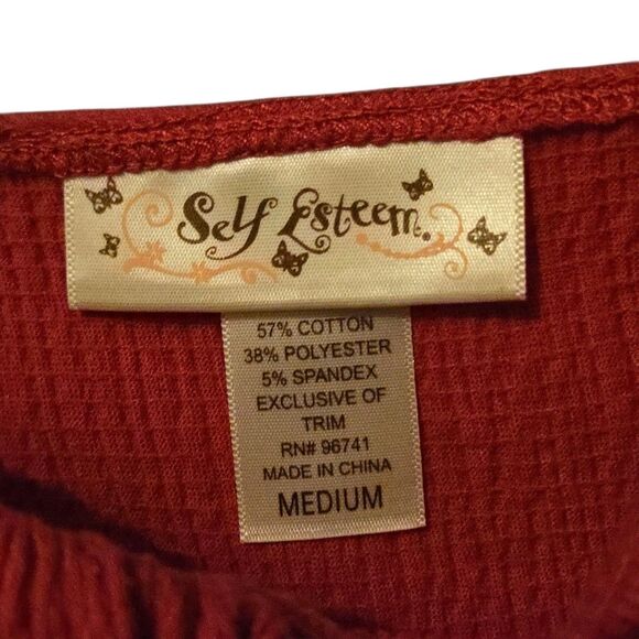 Y2K Self Esteem Top M Pink Smocked Baby Doll Gauzy Stretchy 90's - Picture 5 of 9